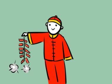 过年放鞭炮的简笔画怎么画 过年放鞭炮的简笔画怎么画的