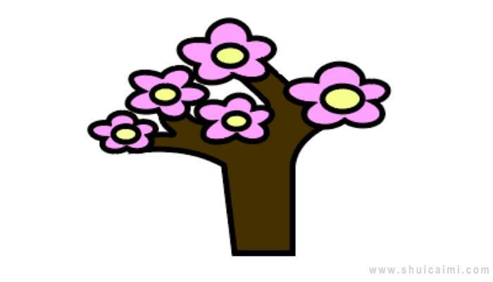 桃花树简笔画怎么画 桃花树简笔画简单