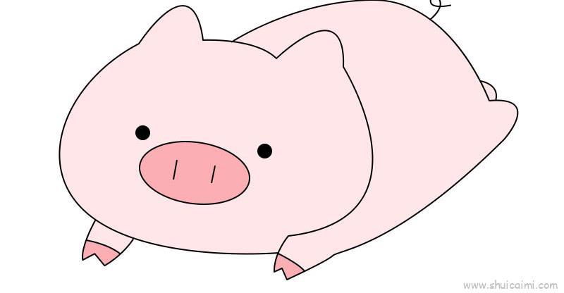 猪儿童画怎么画 猪简笔画顺序