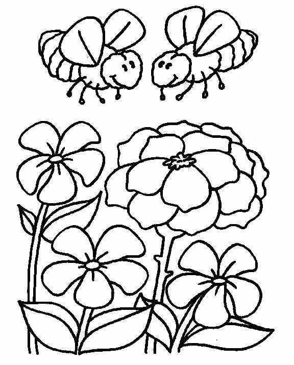 花丛简笔画 花丛简笔画彩色