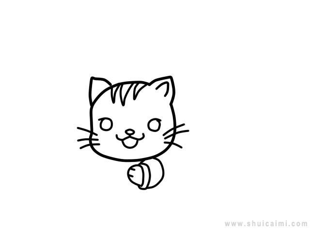 小猫钓鱼简笔画怎么画 小猫钓鱼简笔画步骤
