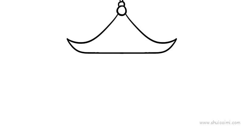 亭子儿童画怎么画 亭子简笔画简单