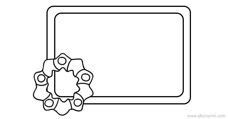 圣诞边框儿童画怎么画 圣诞边框简笔画图片