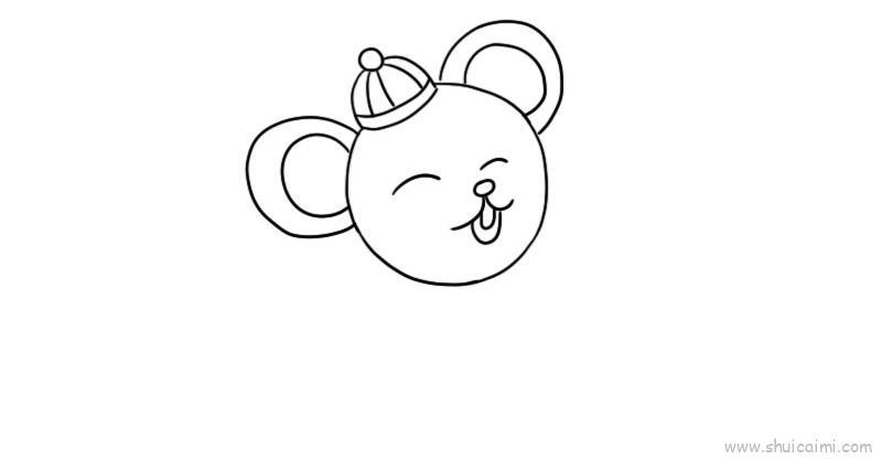 新年小老鼠儿童画怎么画 新年小老鼠简笔画图片