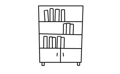 书柜的画法简笔画图片-简笔画书柜怎么画