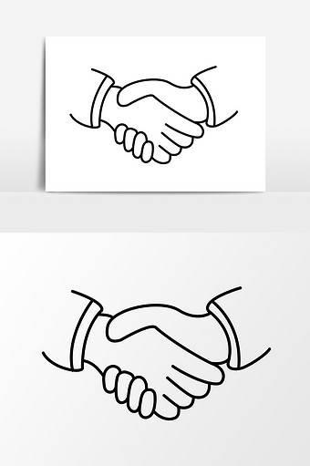 握手简笔画 握手简笔画彩色