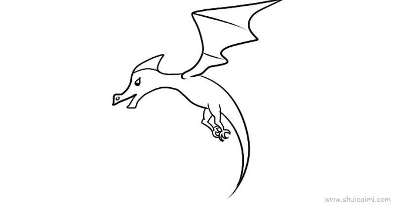 风神翼龙儿童画怎么画 风神翼龙简笔画好看