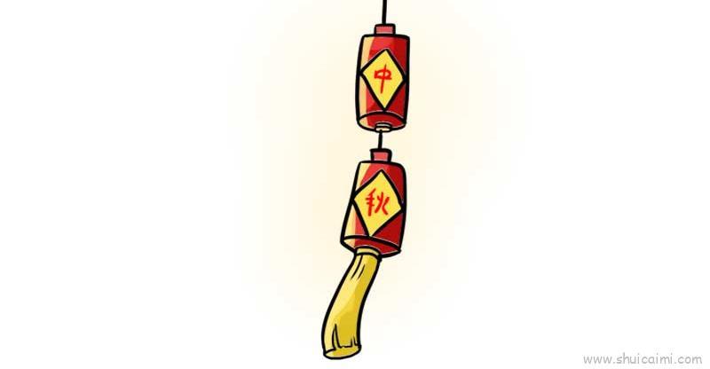 中秋节灯笼儿童画怎么画 中秋节灯笼简笔画顺序