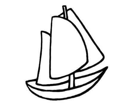 帆船简笔画 帆船简笔画带颜色