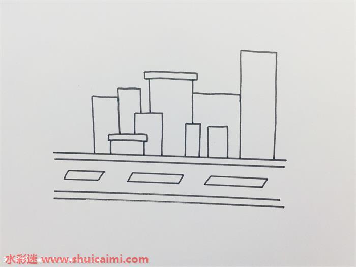 城市怎么画 城市简笔画步骤图