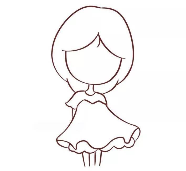 少女简笔画 少女简笔画简单又漂亮