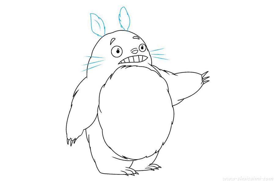 龙猫怎么画 龙猫简笔画图片大全带颜色