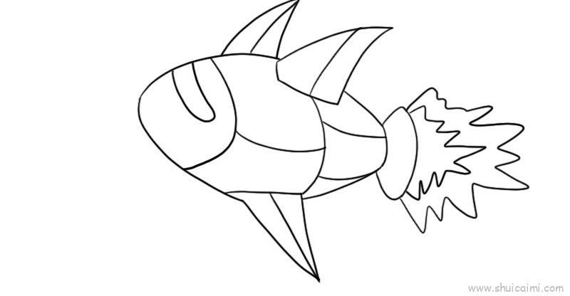 航天飞机儿童画怎么画 航天飞机简笔画顺序