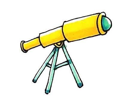 望远镜简笔画 望远镜简笔画彩色