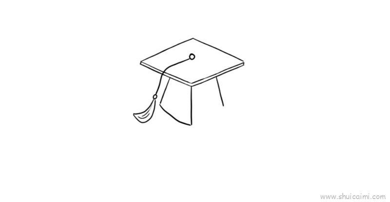 毕业帽儿童画怎么画 毕业帽简笔画好看