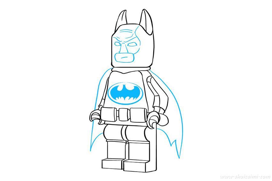 乐高蝙蝠侠怎么画 乐高蝙蝠侠简笔画简单好看带颜色