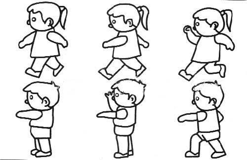 走路简笔画 人物走路简笔画