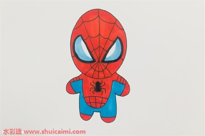 蜘蛛侠全身3d怎么画 蜘蛛侠全身3d简笔画漂亮