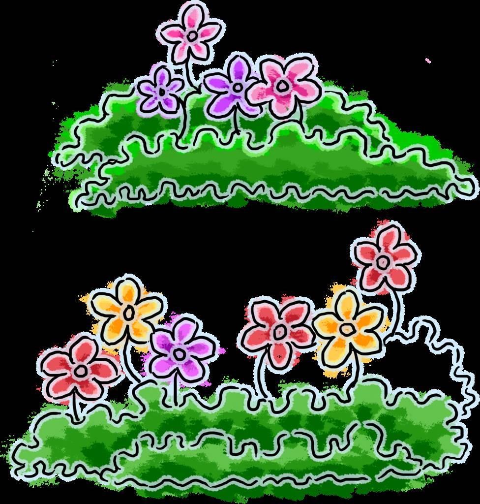 花丛简笔画 花丛简笔画彩色
