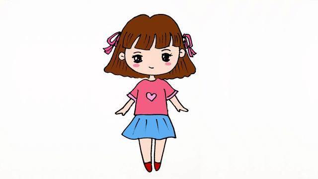 简笔画人物女孩可爱 简笔画人物女孩可爱全身