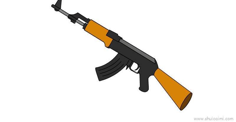 ak47儿童画怎么画 ak47简笔画图片