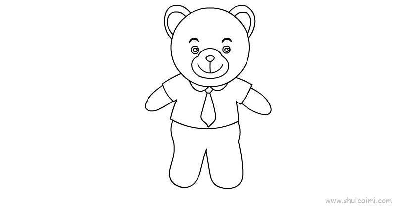 布偶熊儿童画怎么画 布偶熊简笔画图片