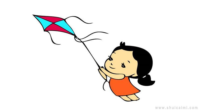 放风筝简笔画怎么画 放风筝简笔画顺序