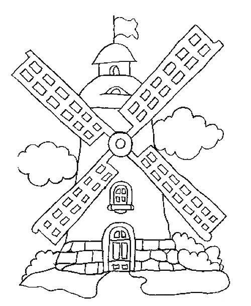 大风车简笔画图片大全 大风车简笔画图片大全彩色笔