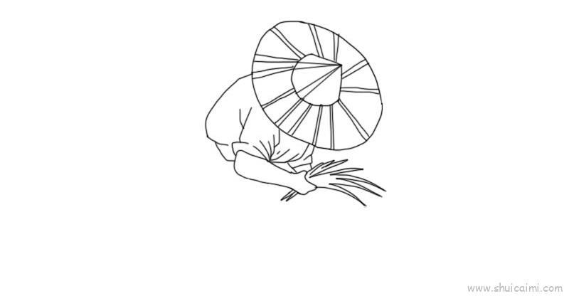 农名儿童画怎么画 农名简笔画步骤
