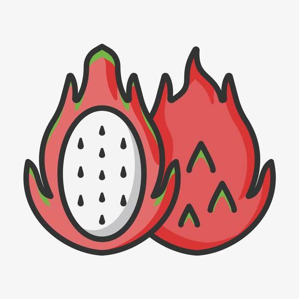 火龙果简笔画 火龙果简笔画图片带颜色