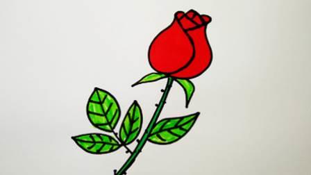 玫瑰花简笔画 玫瑰花简笔画简单漂亮