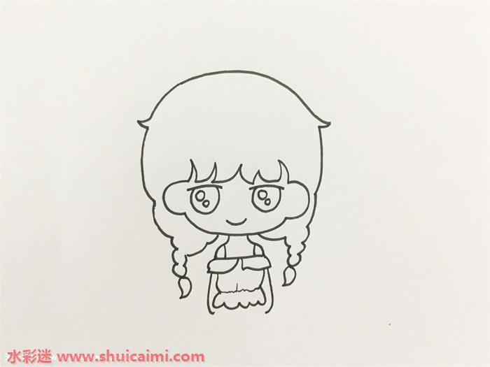 女孩怎么画 女孩简笔画步骤图