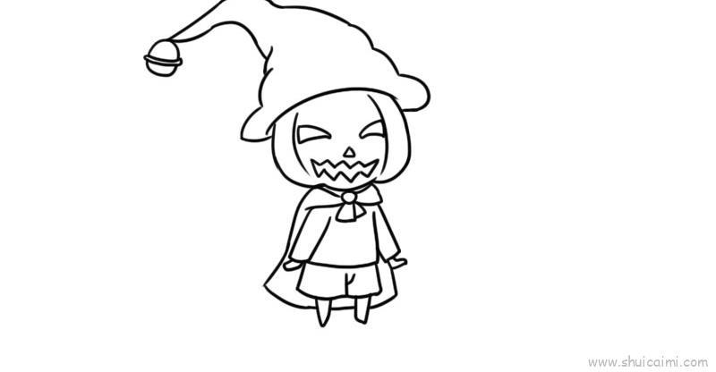 万圣节可爱人物儿童画怎么画 万圣节可爱人物简笔画图片大全