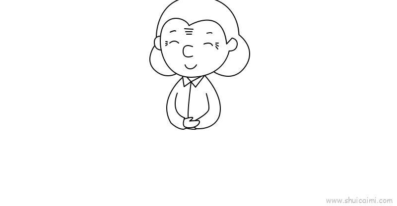 奶奶儿童画怎么画 奶奶简笔画图片