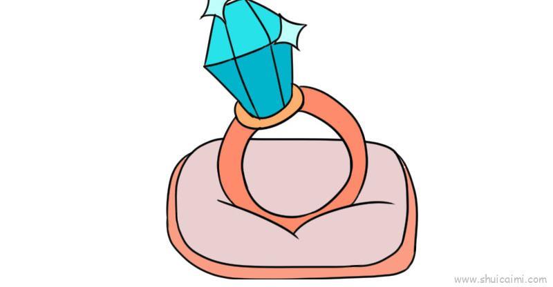 情人节大钻石儿童画怎么画 情人节大钻石简笔画图片大全