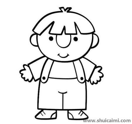 小男孩儿童简笔画图片大全