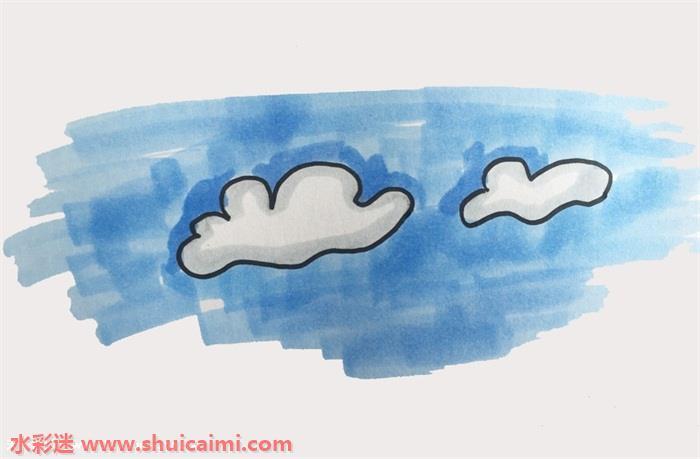 云怎么画 云简笔画图片大全带颜色