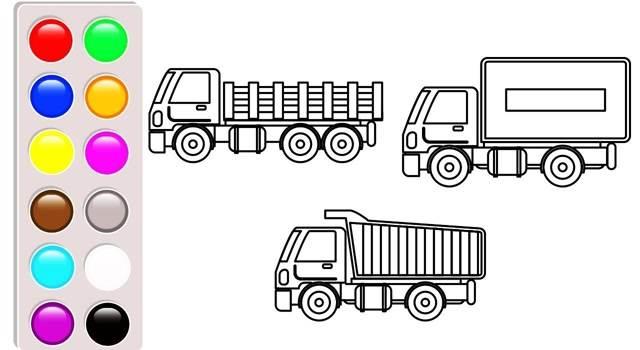 垃圾车简笔画 垃圾车简笔画彩色