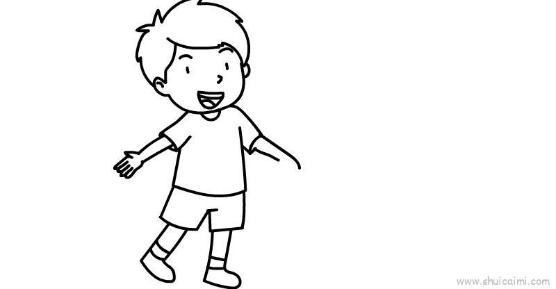 两个小朋友手牵手儿童画怎么画 两个小朋友手牵手简笔画顺序