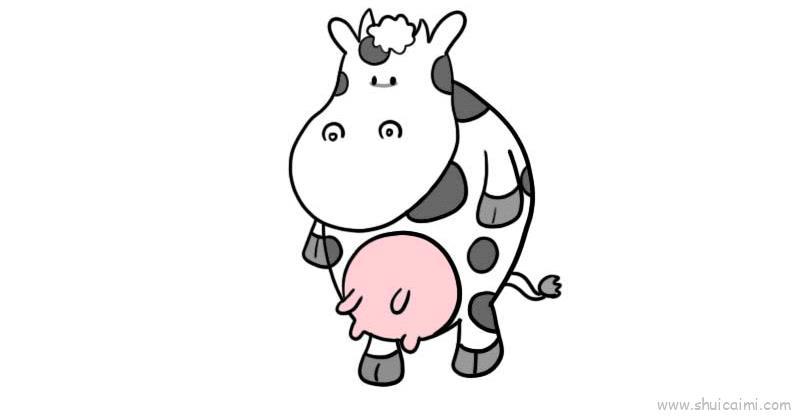 奶牛儿童画怎么画 奶牛简笔画好看