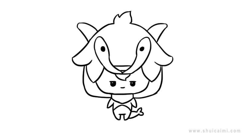 十二星座q版萌图摩羯座简笔画怎么画 十二星座q版萌图摩羯座简笔画简单