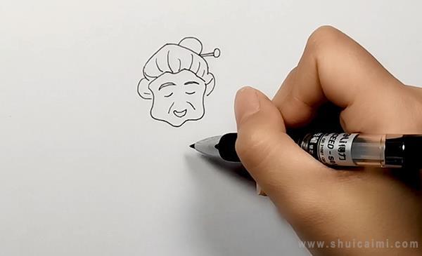 奶奶简笔画怎么画 奶奶简笔画图片大全