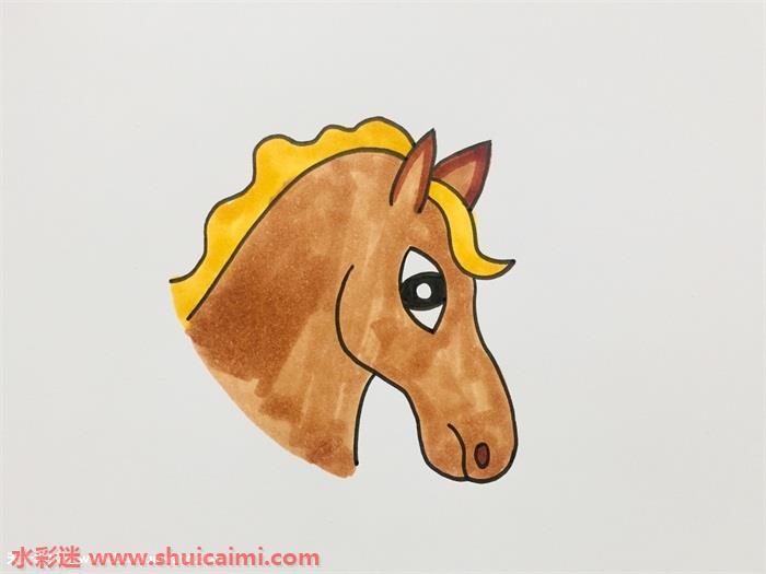 马头怎么画 马头简笔画步骤