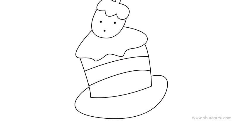 蛋糕教程儿童画怎么画 蛋糕教程简笔画步骤