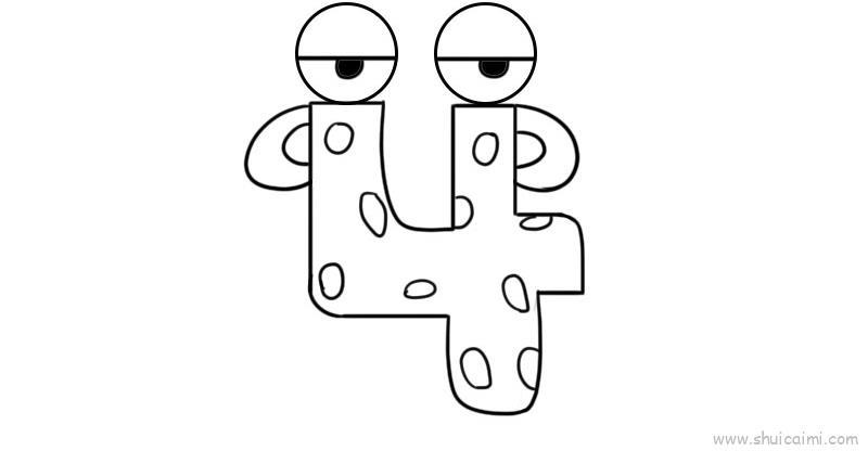 用数字画动物儿童画怎么画 用数字画动物简笔画步骤