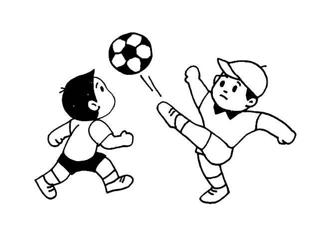 踢足球简笔画 踢足球简笔画儿童画