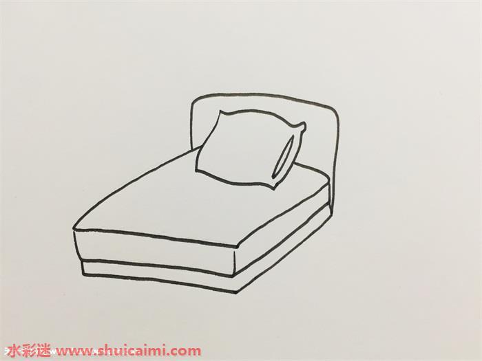 床简笔画怎么画图片大全彩色