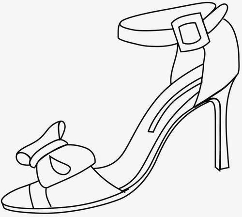 高跟鞋简笔画 高跟鞋简笔画图片大全