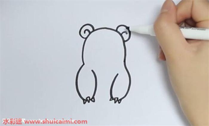 呆河马怎么画 呆河马简笔画步骤图