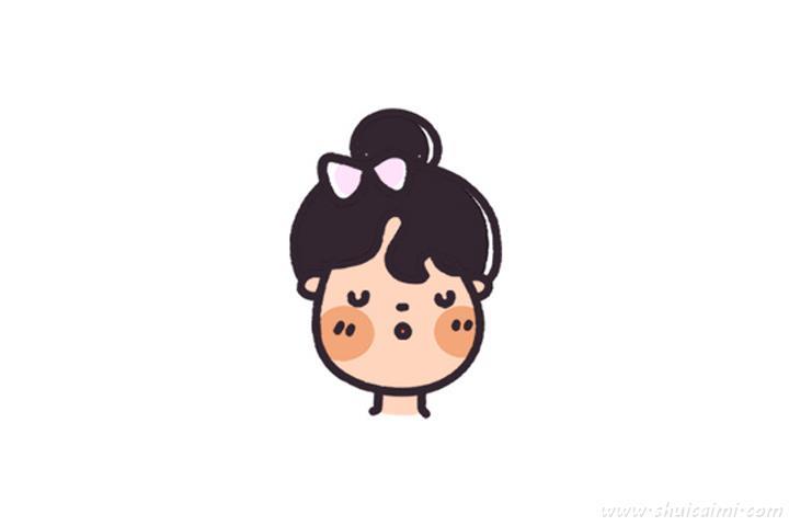 小女孩头像怎么画 小女孩头像简笔画步骤图